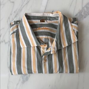 Sundowner Green and Yellow Striped Casual Shirt